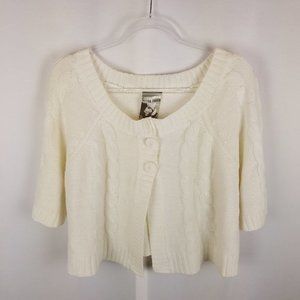 Extra Touch sweater cable knit button front‎ 1X